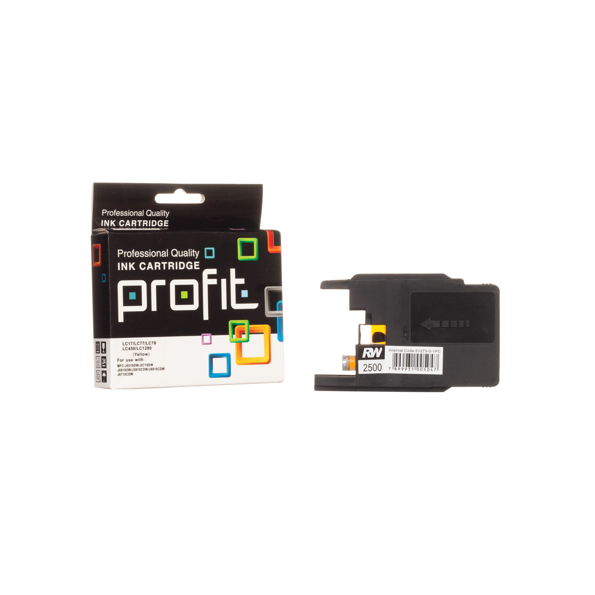 CART TINTA BROTHER LC75 | LC79 | 1280 AMAR 4ML COMPATÍVEL PROFIT