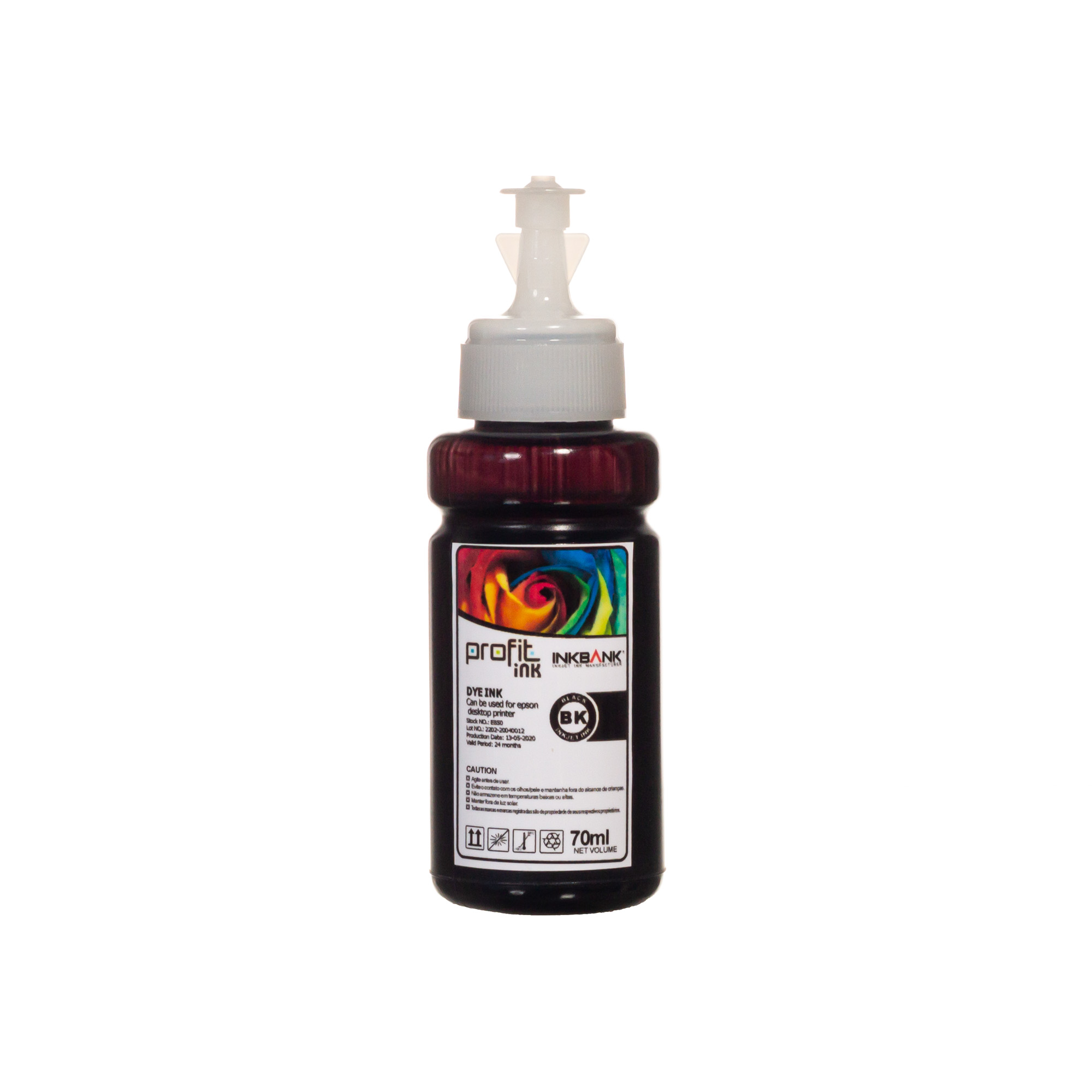 TINTA EPSON 664 REFIL T664120AL L110 | L200 | L355 | L495 (70ML) PRET CORANTE PROFIT INK IMP