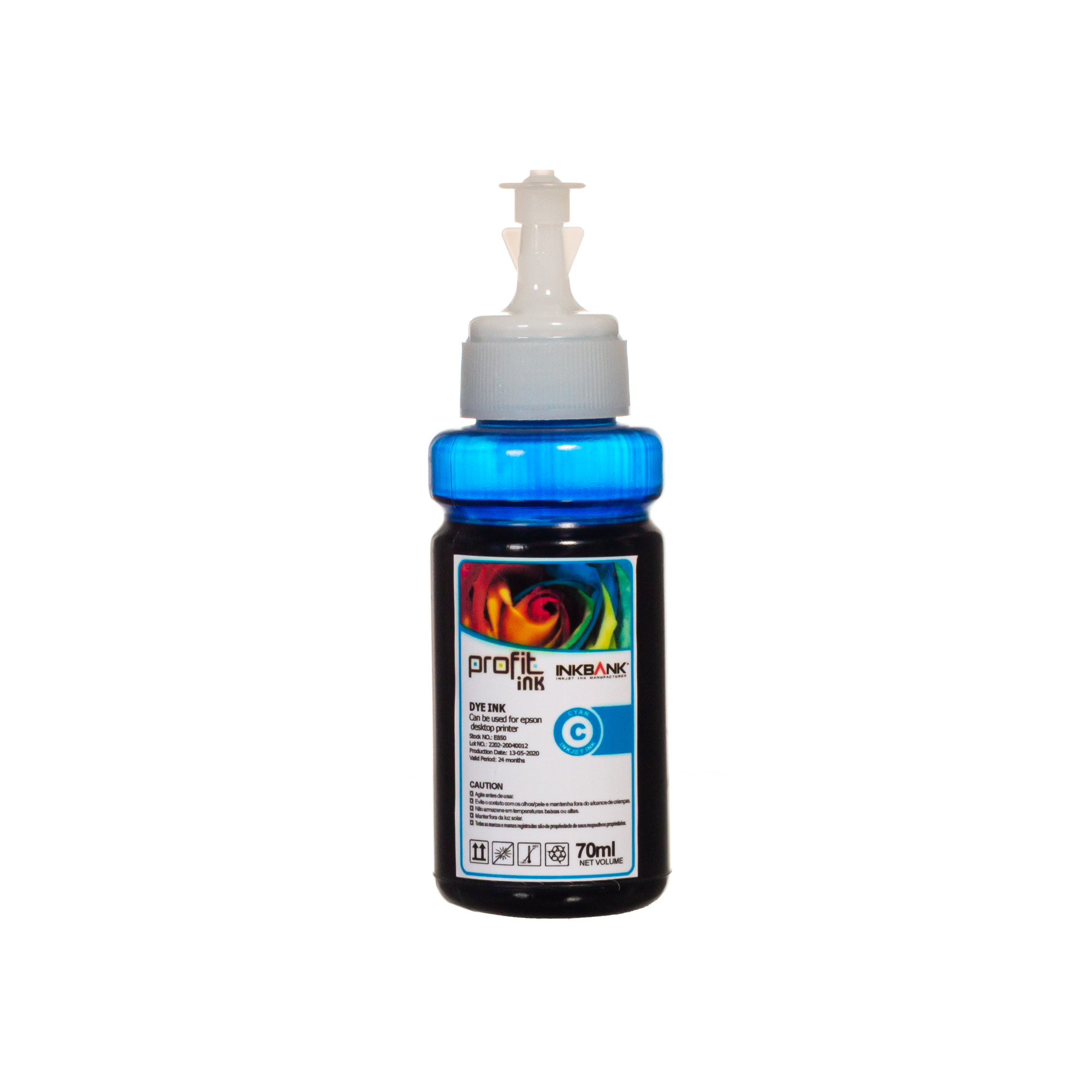 TINTA EPSON 664 REFIL T664220AL L110 | L200 | L355 | L495 (70ML) AZUL CORANTE PROFIT INK IMP