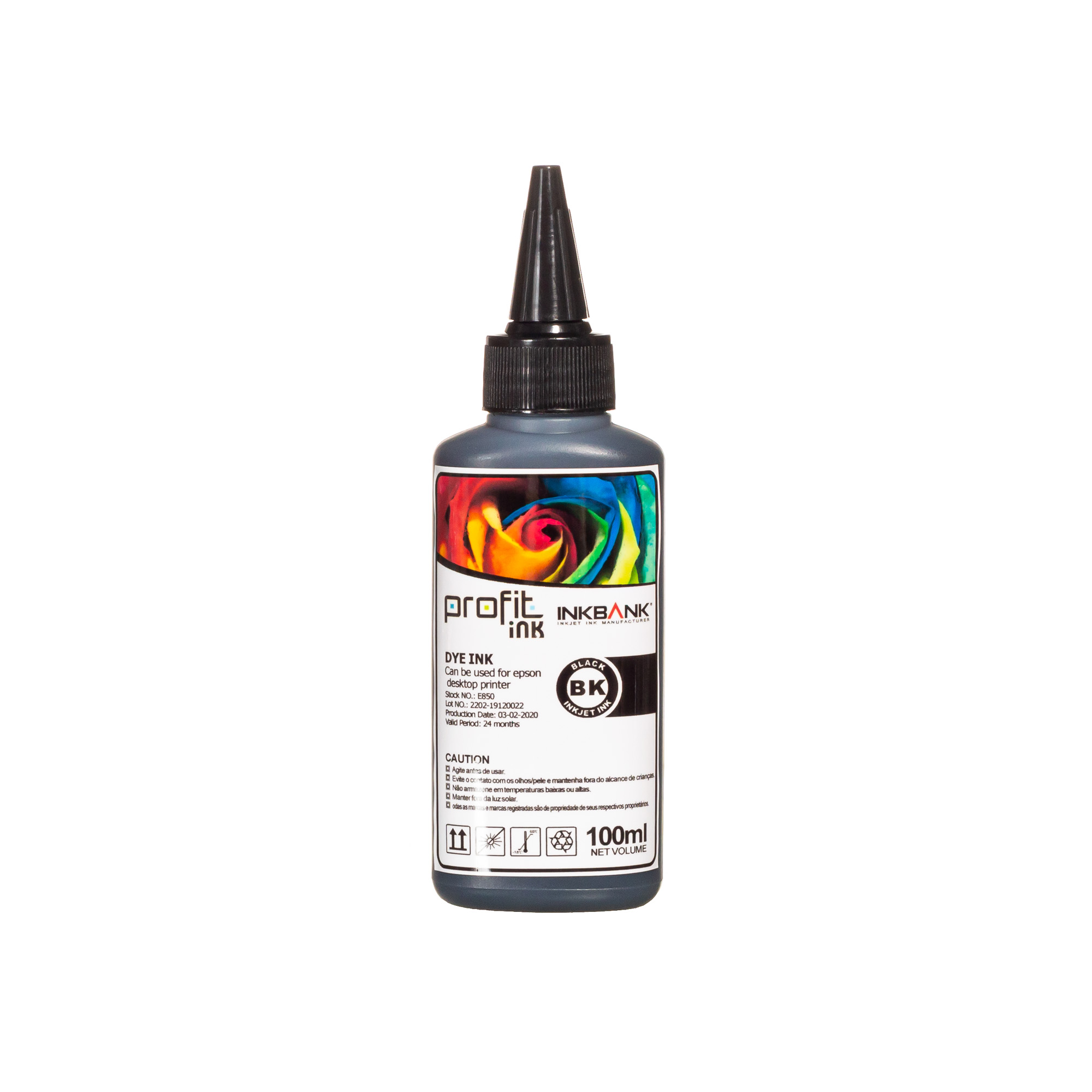 TINTA EPSON BULK INK REFIL L800 | L801 | L805 | L810 | L850 (100ML) PRET E850 CORANTE PROFIT INK IMP