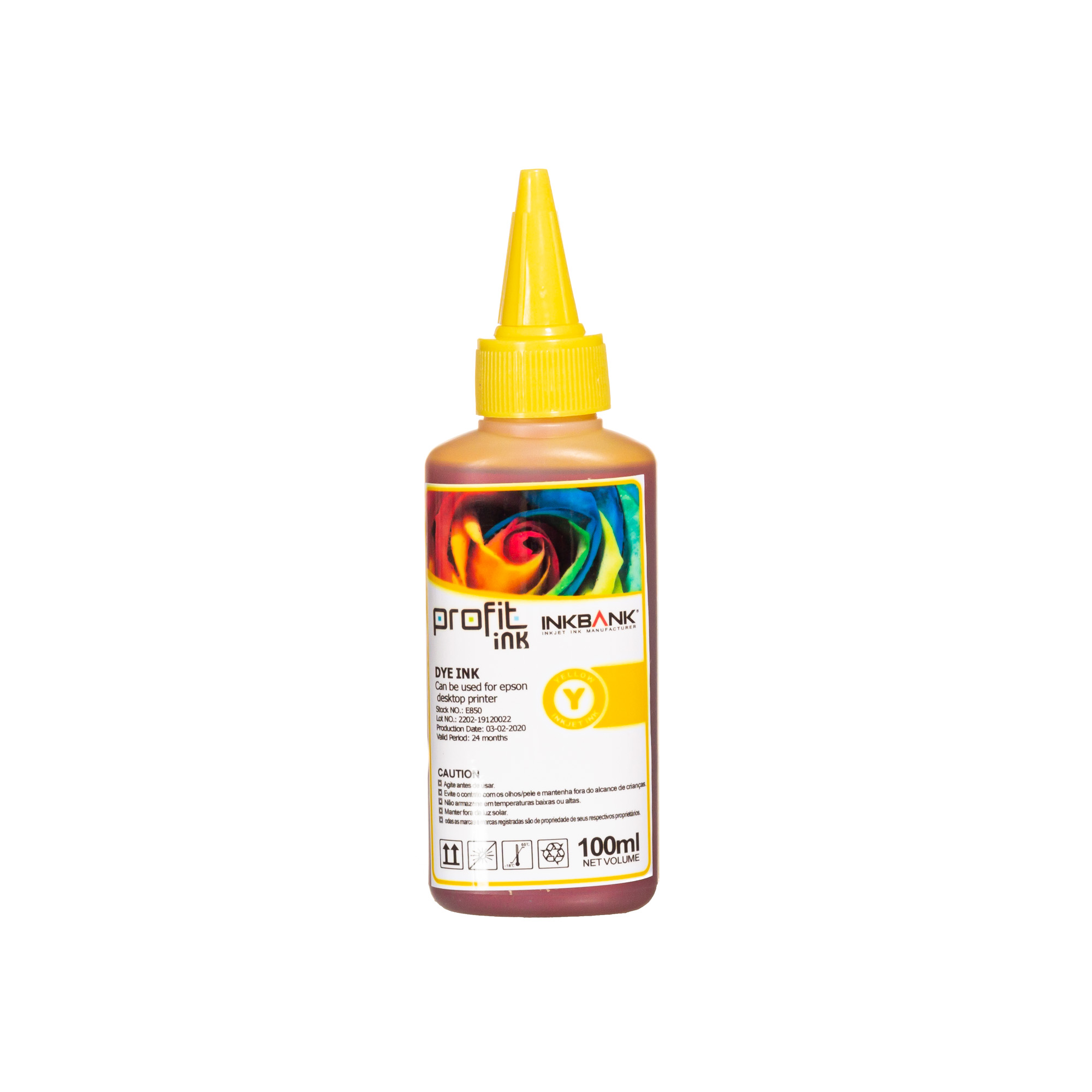 TINTA EPSON BULK INK REFIL L800 | L801 | L805 | L810 | L850 (100ML) AMAR E850 CORANTE PROFIT INK IMP