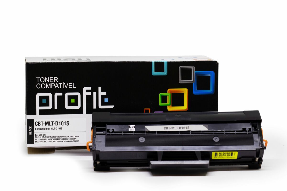 CART TONER SAMSUNG MLT-D101S | ML2165 | SCX3400 | 3405 - RTC - (1,5K) COMPATÍVEL PROFIT