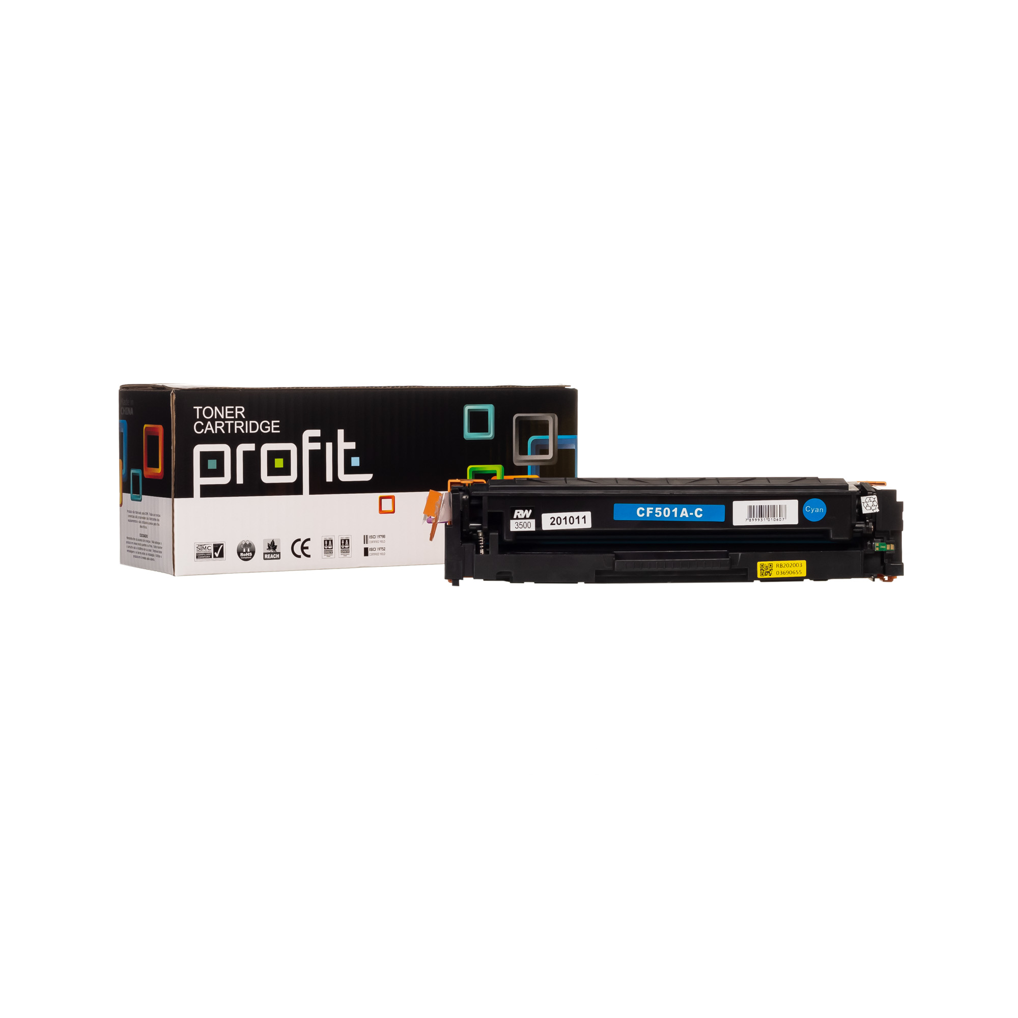 CART TONER HP CF501A | M254 | M281FDN | M281FDW - RTC - (1,3K) AZUL COMPATÍVEL PROFIT