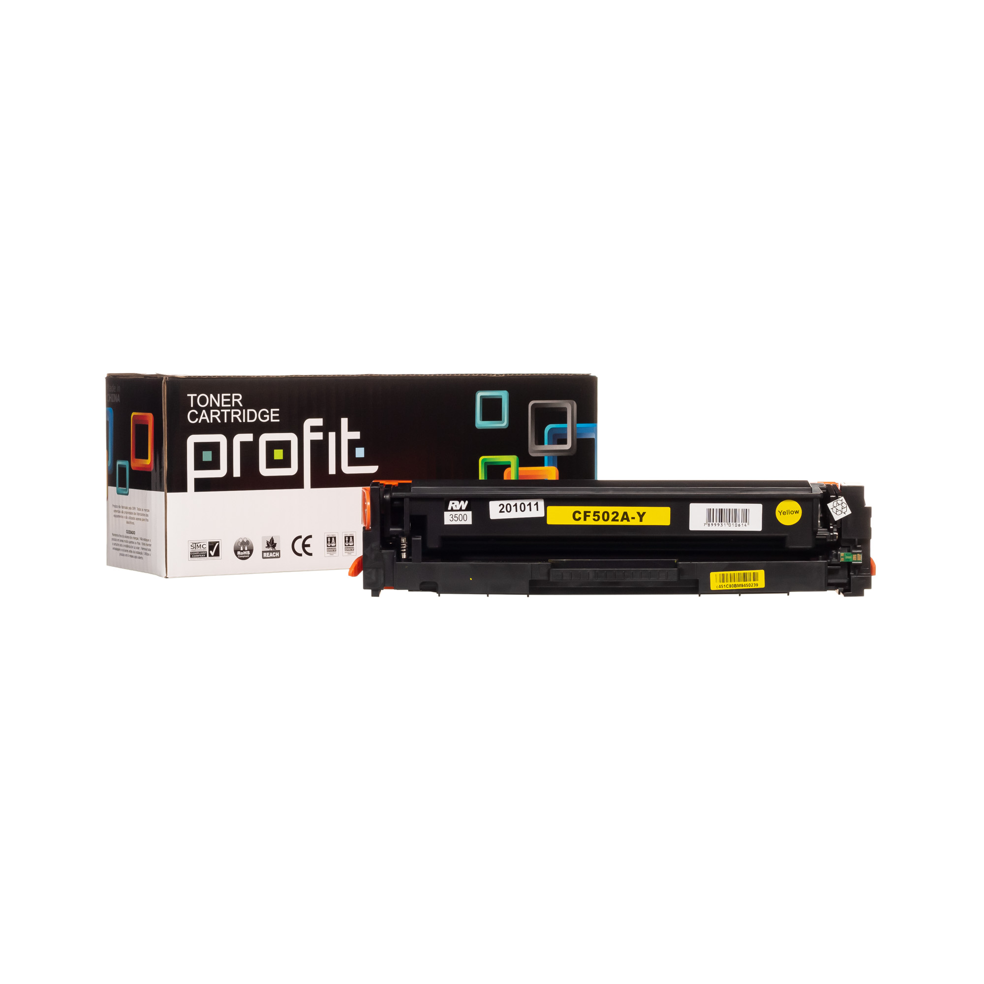 CART TONER HP CF502A | M254 | M281FDN | M281FDW - RTC - (1,3K) AMAR COMPATÍVEL PROFIT