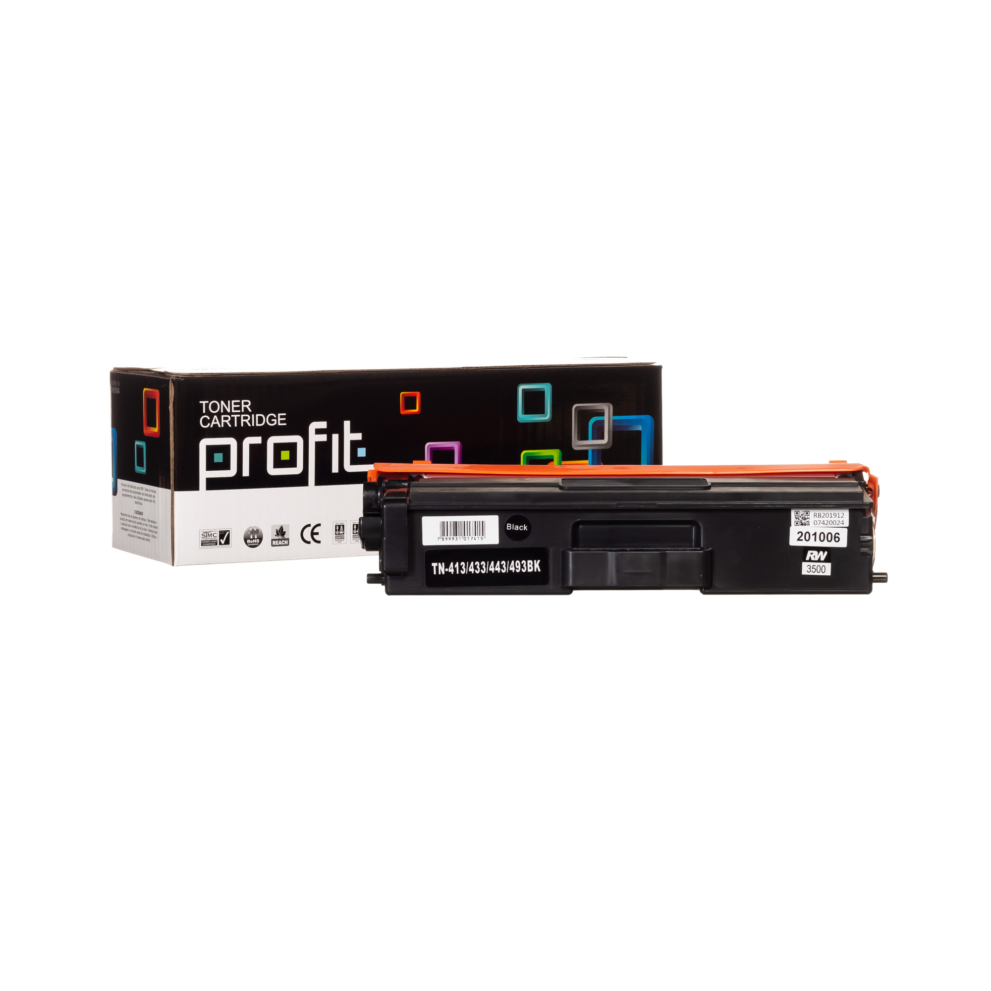 CART TONER BROTHER TN413 | TN433 | TN443 | TN493 - RTC - (4,5K) PRET COMPATÍVEL PROFIT