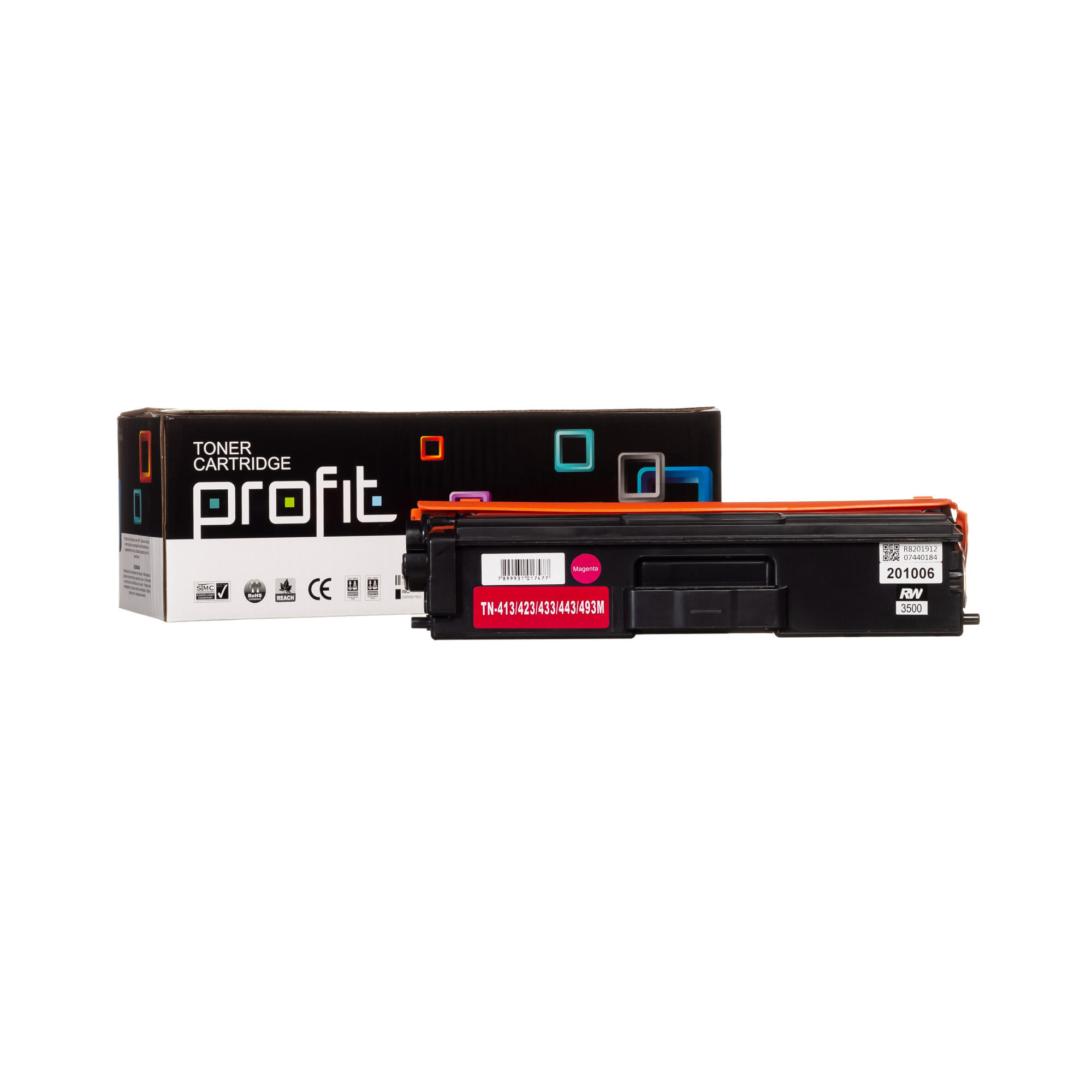 CART TONER BROTHER TN413 | TN433 | TN443 | TN493 - RTC - (4K) VERM COMPATÍVEL PROFIT