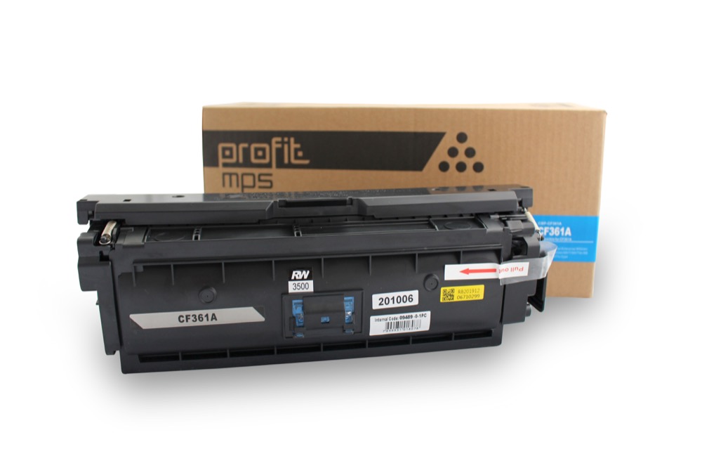 CART TONER HP CF361A | M552 | M553 | M577 - RTC - (5K) AZUL COMPATÍVEL PROFIT MPS