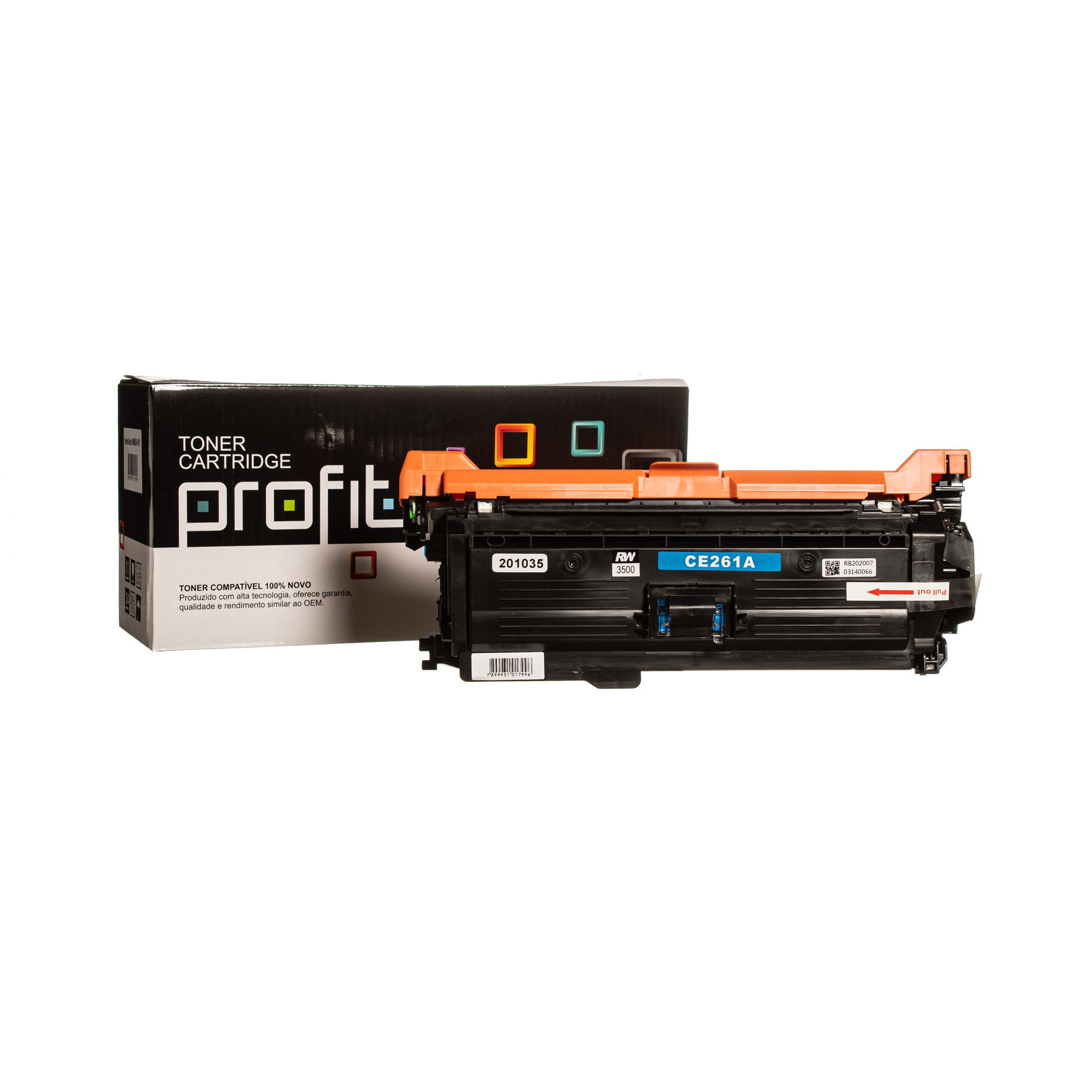 CART TONER HP CE261A | CP4025 | CP4525 - RTC - (11K) AZUL COMPATÍVEL PROFIT MPS