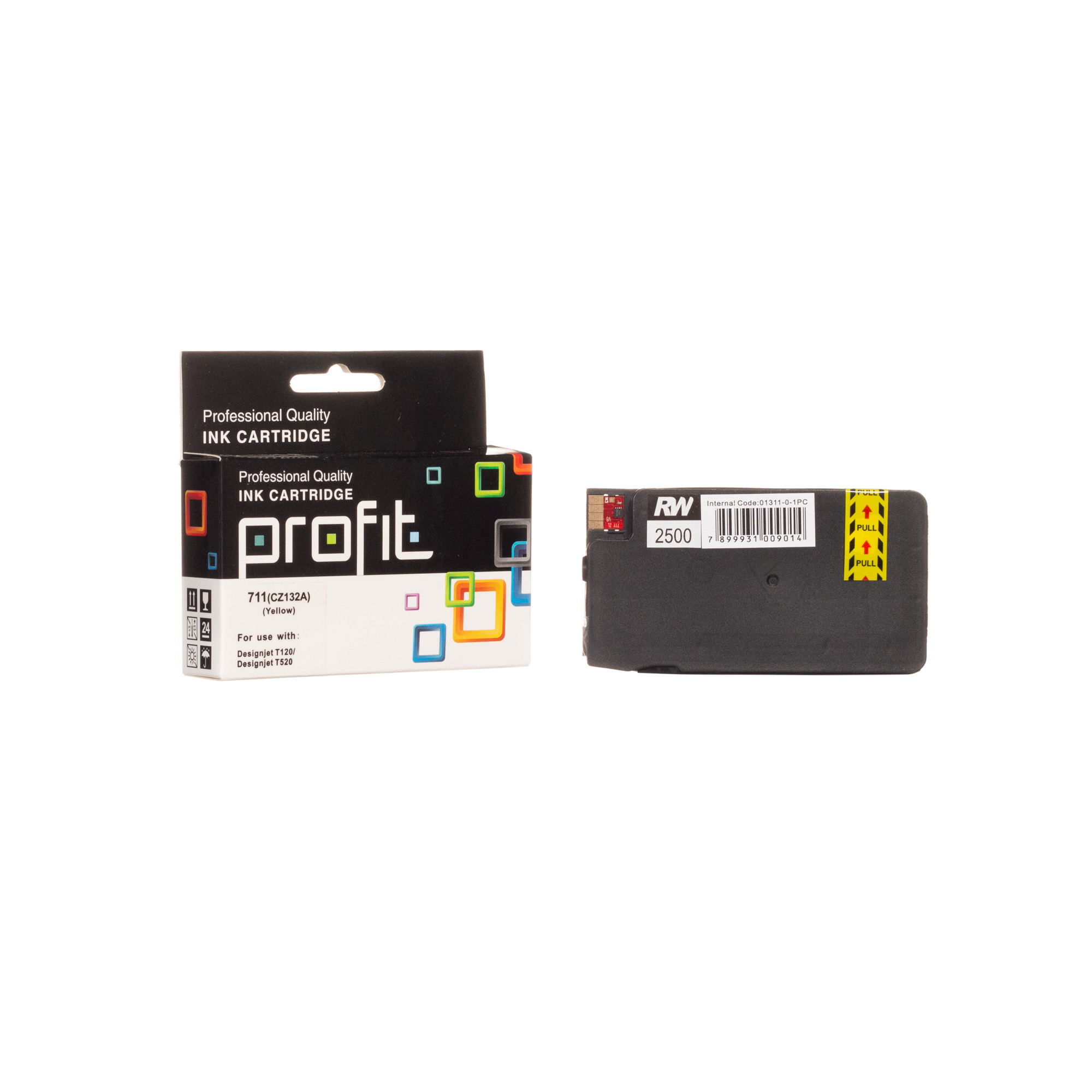 CART TINTA HP 711 XL AMAR COMPATÍVEL PROFIT